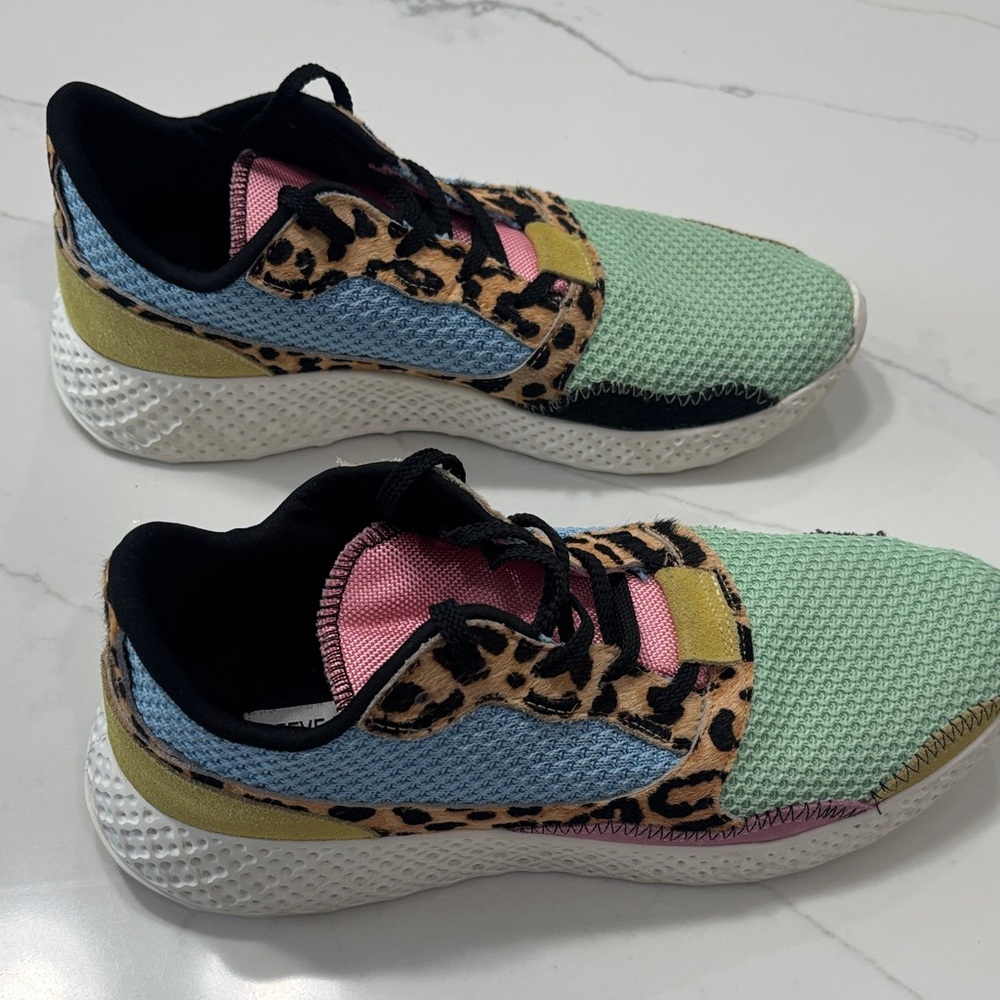 Steve Madden Multi-Color Leopard Mesh Sneaker - Picture 6 of 13